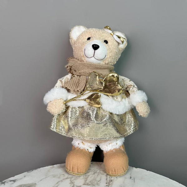 Мишка в платье с бантиком
