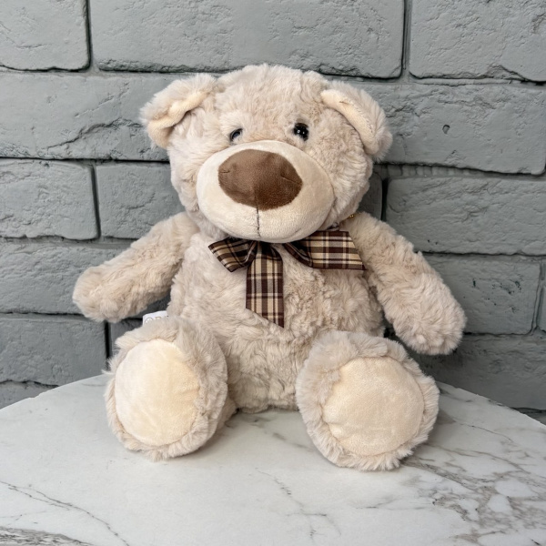 Мишка с ленточкой 25 см