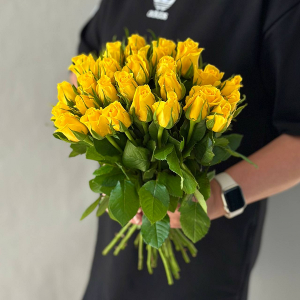 Роза Кения желтая 35 см 