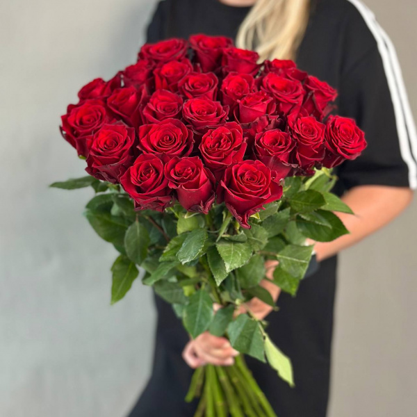 Роза Эквадор красная  60 см